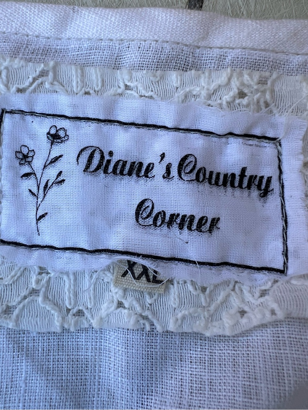 Vintage Diane's Country Corner 100% Linen with pockets Dress Women’s Size XXL - Picture 7 of 8